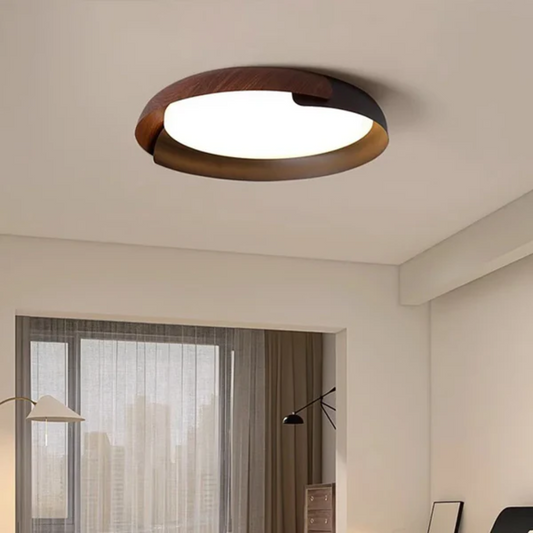 Plafond lumineux en bois design naturel - Image 1